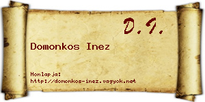 Domonkos Inez névjegykártya